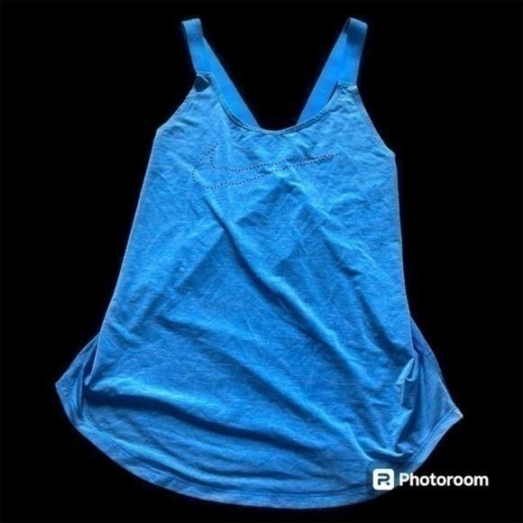 Blue Nike athletic tank top - Picture 1 of 8